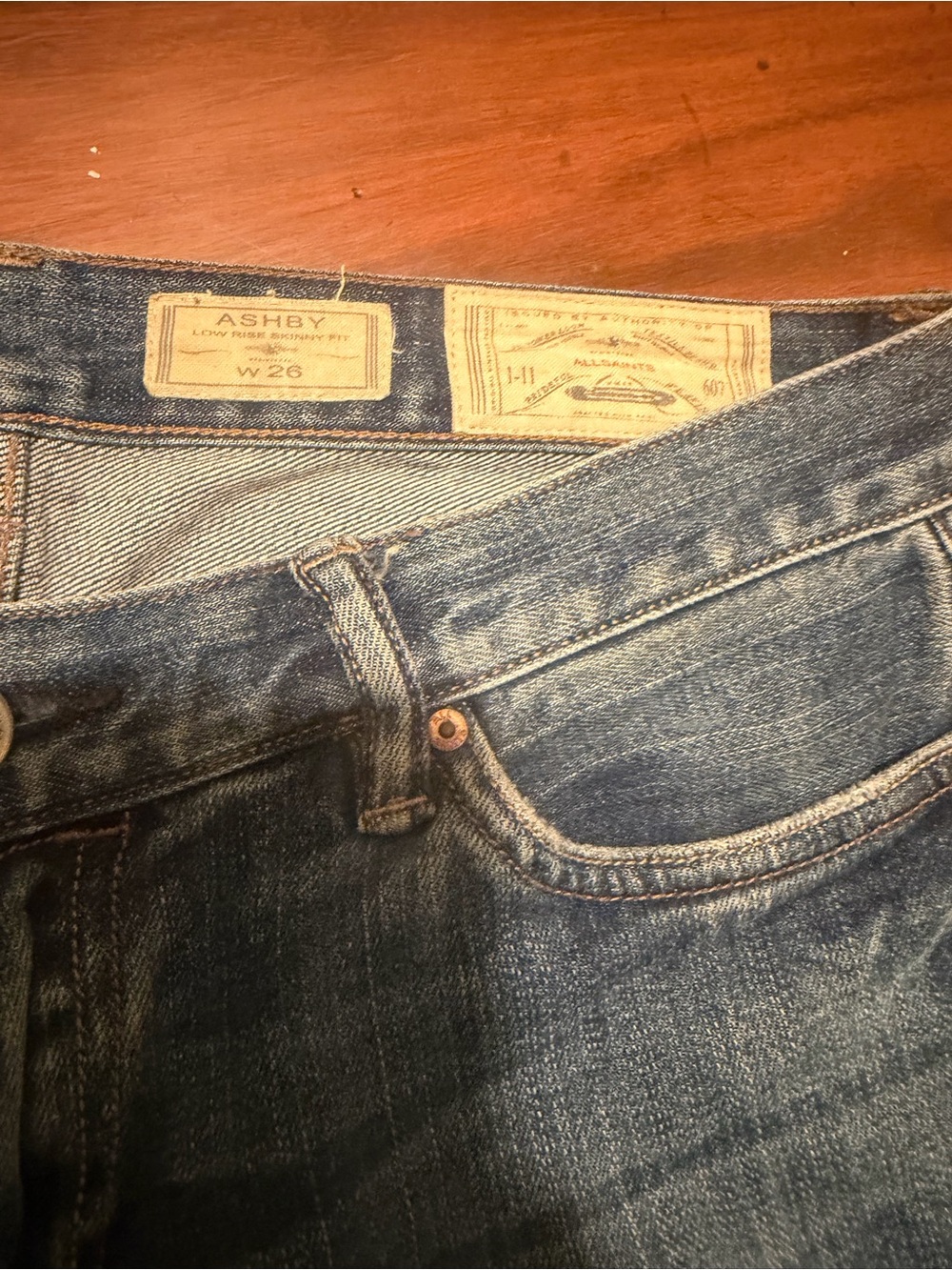 All Saints Women's Skinny Jeans in Distressed Medium Blue with Frayed Hem - Picture 3 of 12